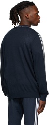 Noah Navy adidas Originals Edition V-Neck Sweater