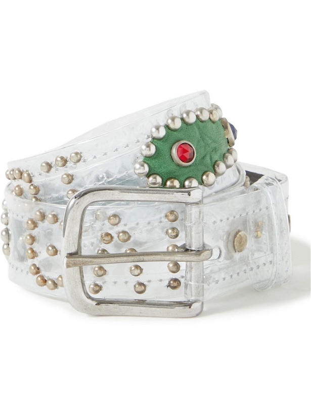 Photo: Gallery Dept. - Simon Embellished PVC and Leather Belt - Neutrals