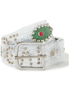 Gallery Dept. - Simon Embellished PVC and Leather Belt - Neutrals