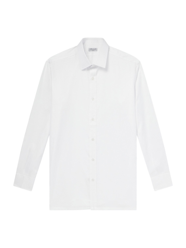 Photo: Charvet - Cotton-Herringbone Shirt - White