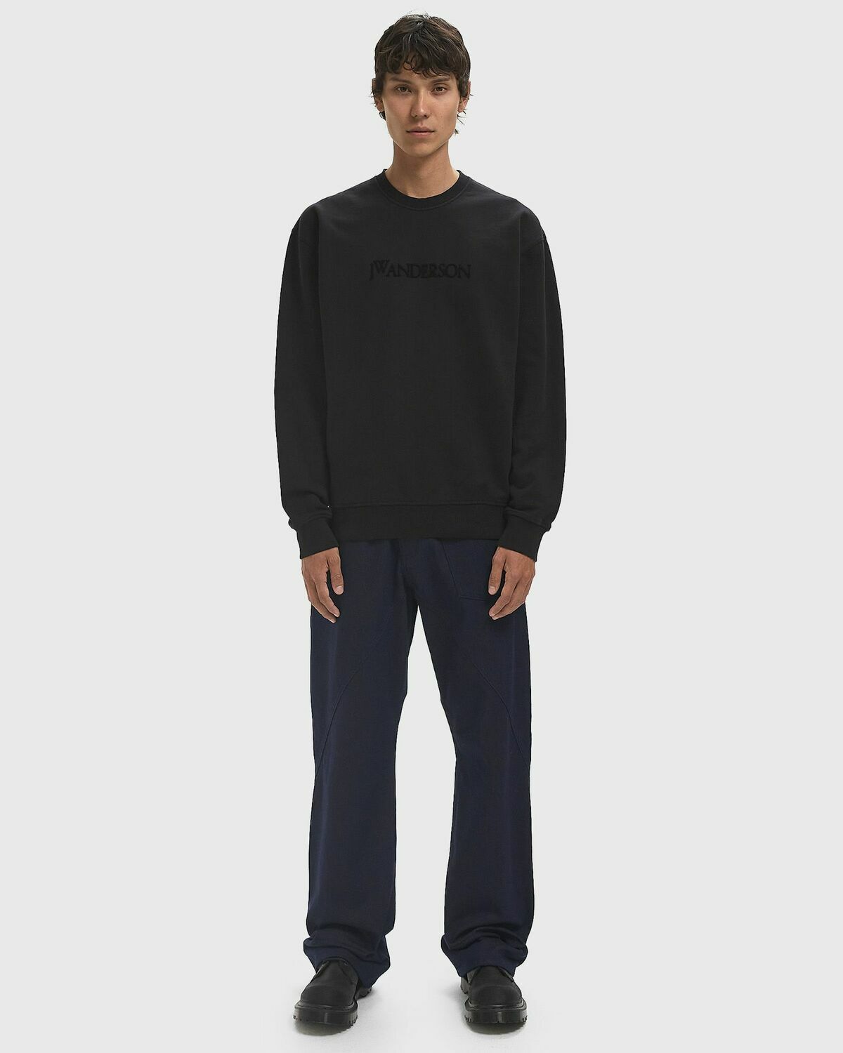 JW Anderson LOGO EMBROIDERY SWEATSHIRT Black Men