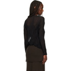 ISSEY MIYAKE Black Chiffon Twist Cardigan