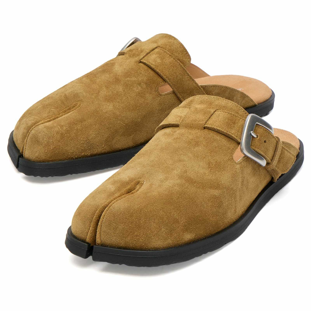 Maison Margiela Men's Tabi Anatomic Mules in Breen