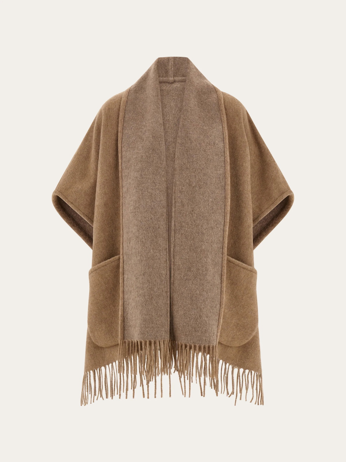 Ferragamo Womens Cashmere cape in Beige