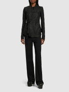 RICK OWENS - Hollywood Leather Self-tie Jacket