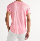 Orlebar Brown - OB-T Slim-Fit Linen T-Shirt - Pink