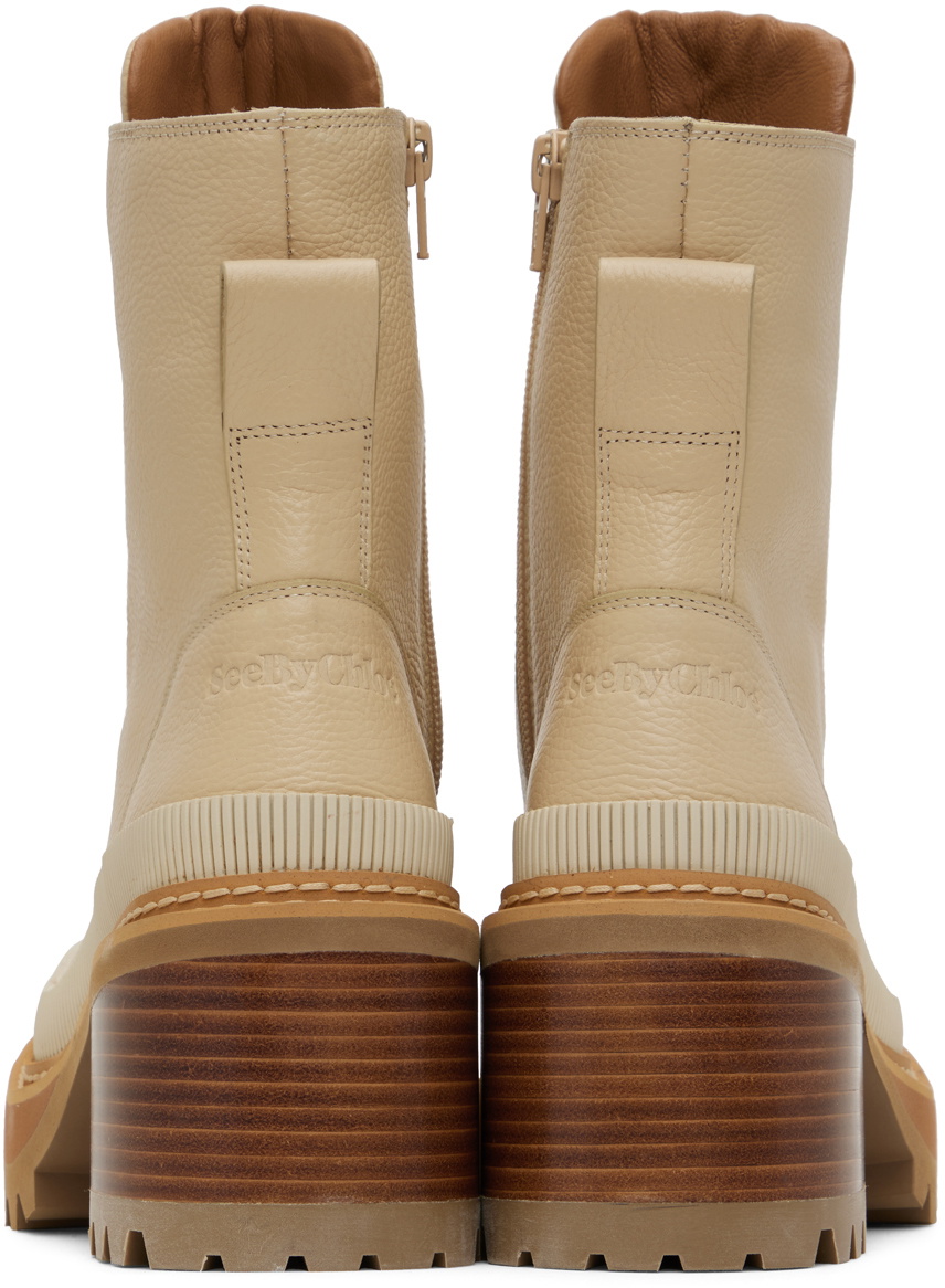 See by Chloé Beige Mahalia Ankle Boots See by Chloe