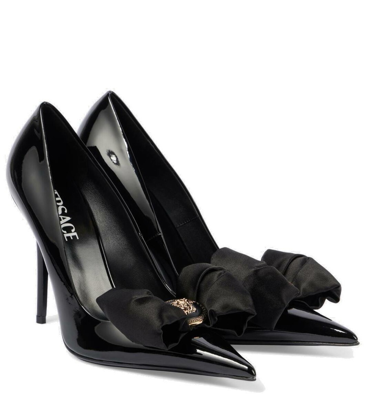 Photo: Versace T.110 satin sandals