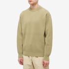 Auralee Men's Rib Crew Knit in Top Yellow