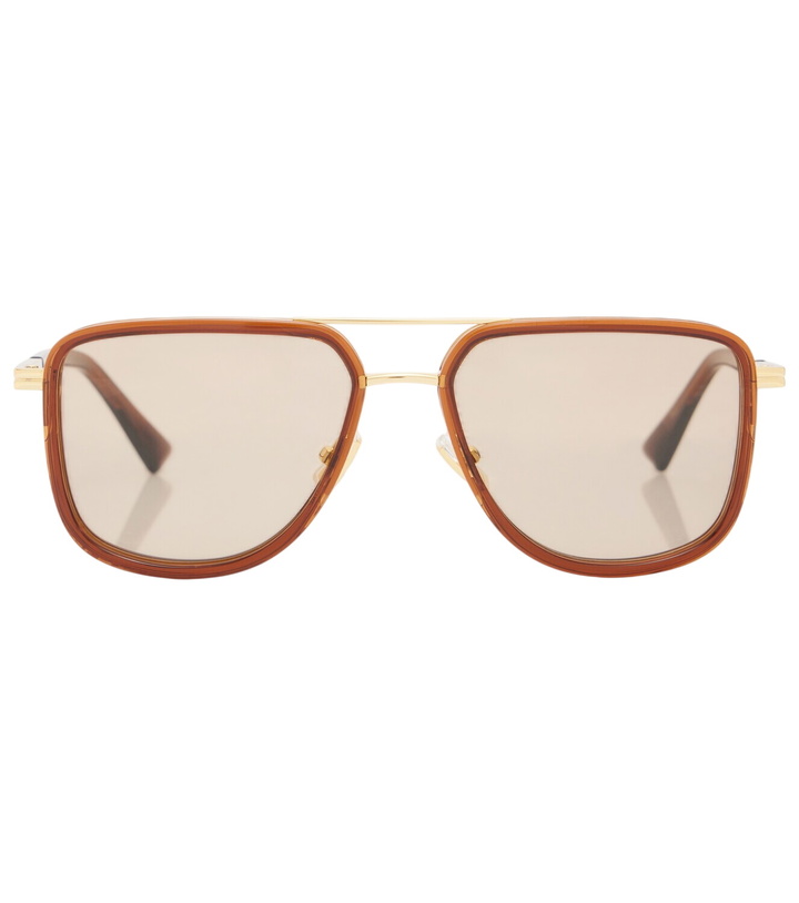 Photo: Bottega Veneta Metal Combi aviator sunglasses