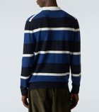 Arch4 Striped cashmere polo sweater