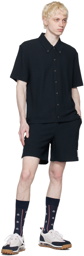 Thom Browne Navy & Black Button Shirt