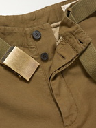 OFFICINE GÉNÉRALE - Maxence Belted Garment-Dyed Cotton Cargo Trousers - Green