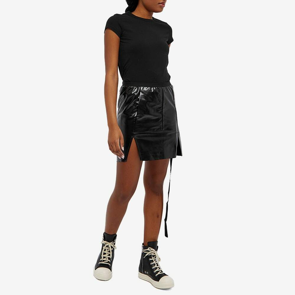 Rick Owens DRKSHDW Women's Sacri Mini Skirt in Black Rick Rick Owens DRKSHDW Women's Sacri Mini Skirt in Black Rick