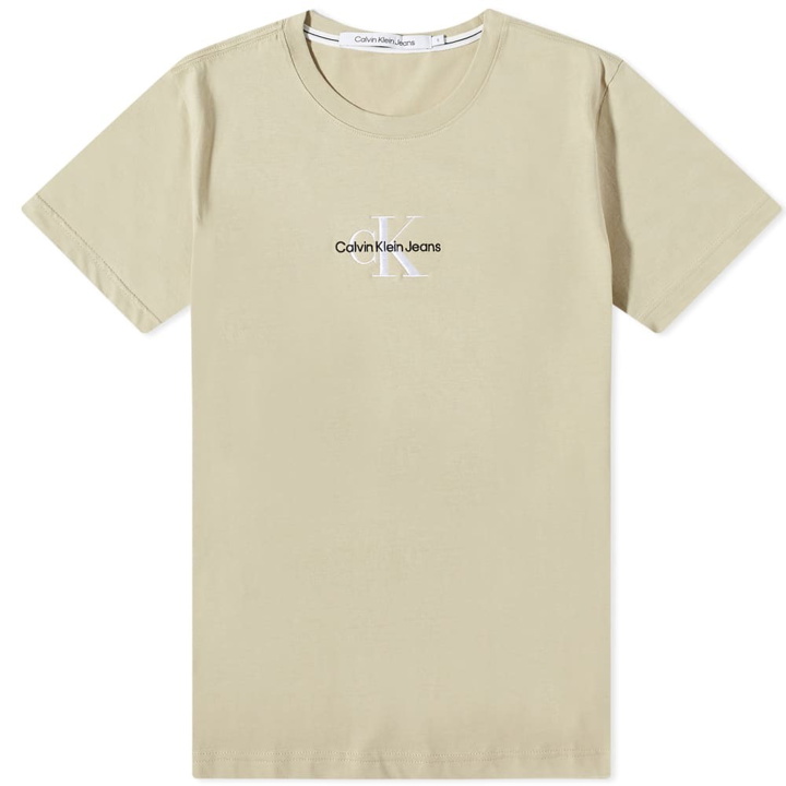 Photo: Calvin Klein Men's Monogram Logo T-Shirt in Wheat