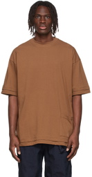 The Viridi-anne Brown Layered Loose T-Shirt