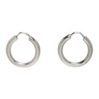 Givenchy Silver Pierced Hoop Earrings