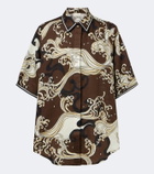Alémais Otis printed oversized linen shirt