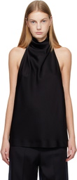 Stella McCartney Black Satin Halterneck Top