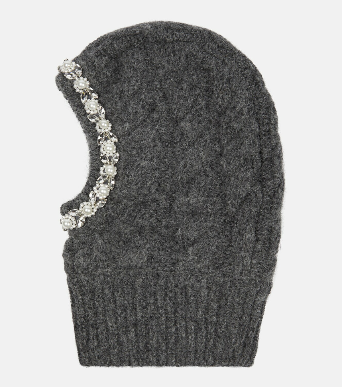 Simone Rocha - Embellished alpaca wool-blend ski mask Simone