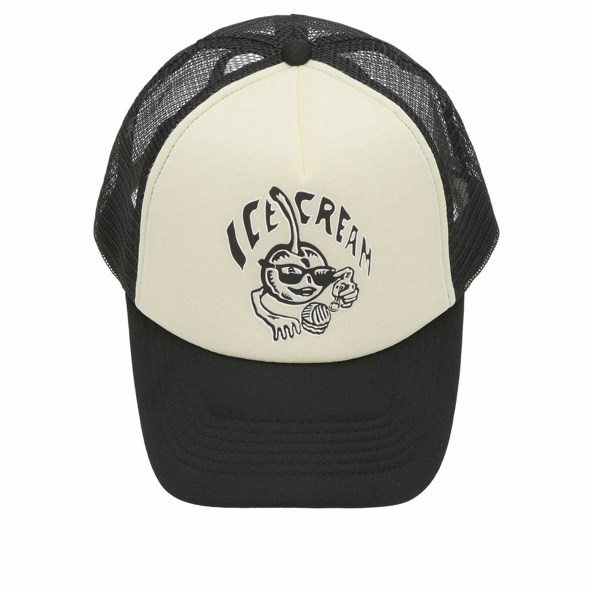 ICECREAM Women's Cherry Trucker Cap in Yellow/Black 