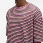 A.P.C. Men's Bahaia Stripe T-Shirt in Raspberry