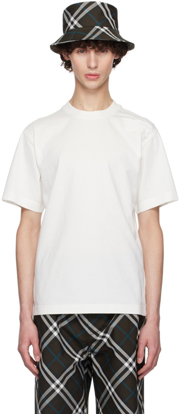 Photo: Burberry White Cotton T-Shirt