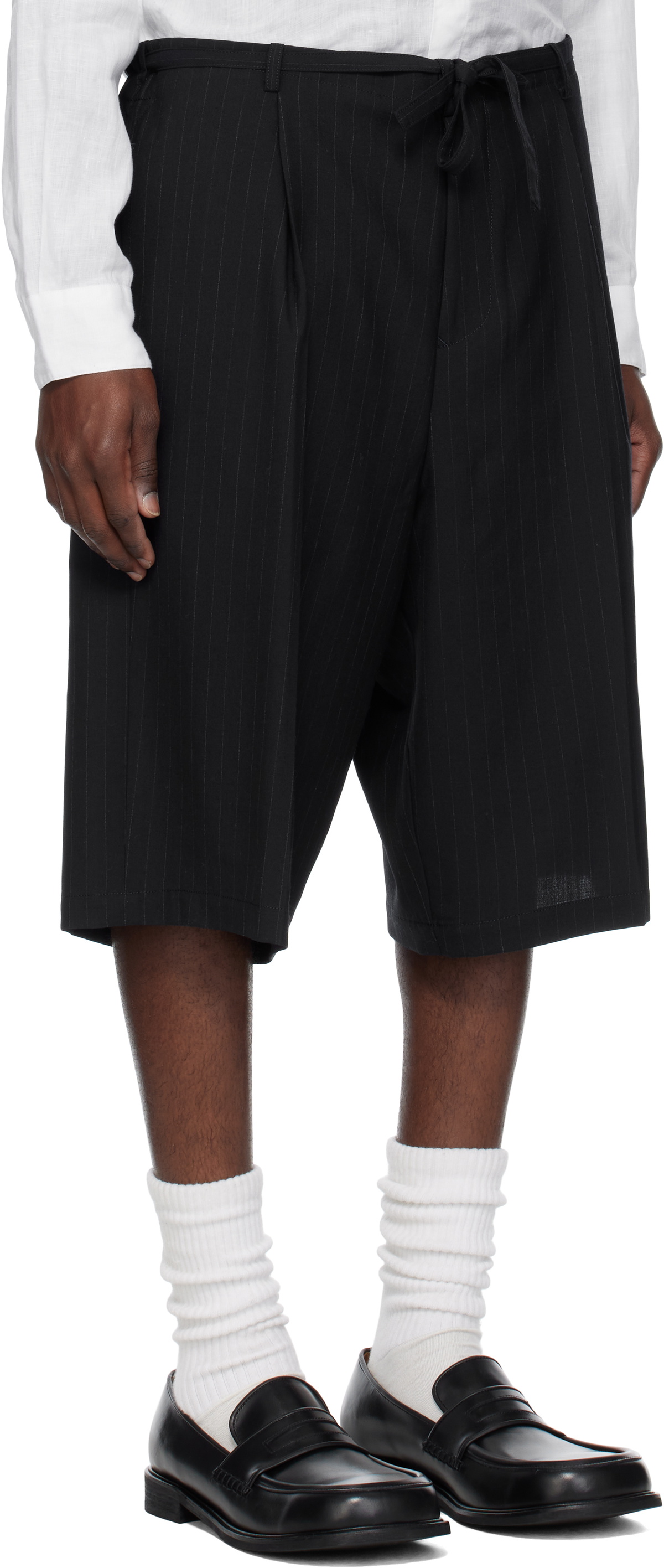 SOSHIOTSUKI Navy Wool Judo Shorts