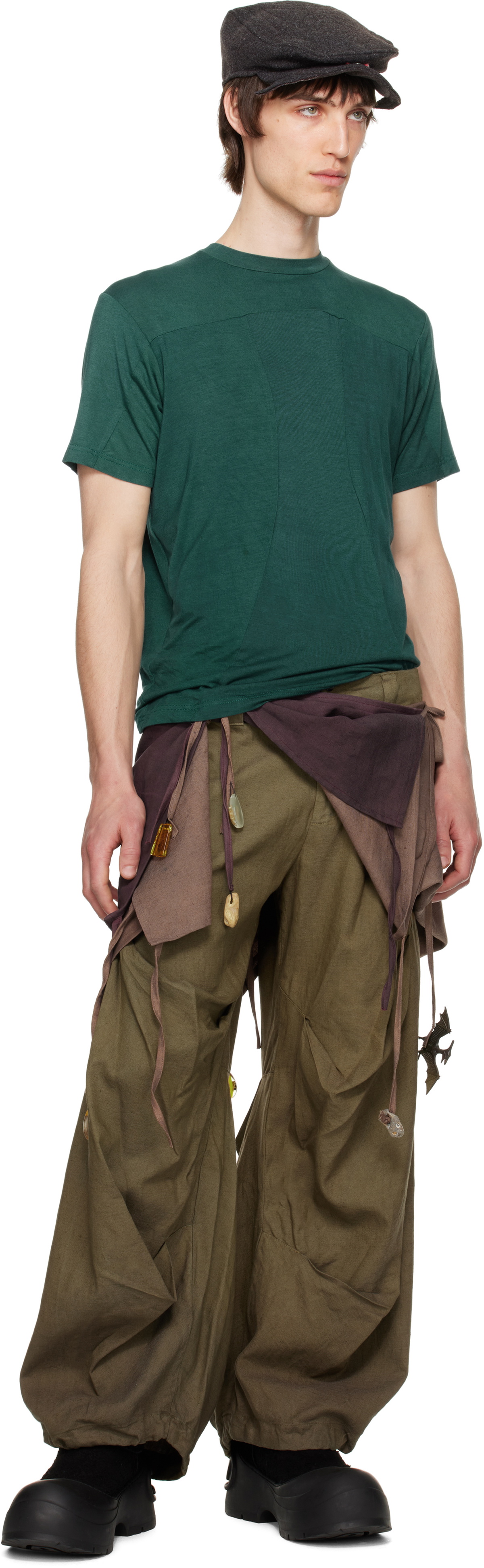 YAKU Khaki & Brown Journey Trousers
