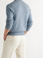 TOM FORD - Slim-Fit Cashmere and Cotton-Blend Sweater - Blue