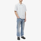 Sunflower Men's Spacey Stripe Short Sleeve Shirt in Blue