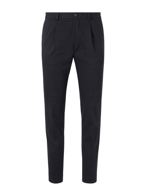 Photo: Slowear - Tapered Pleated Cotton-Blend Gabardine Suit Trousers - Black