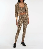 Adam Selman Sport Sweetheart leopard-print crop top