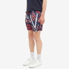 Moncler Men's Navajo Print Swim Short in Red/White/Blue