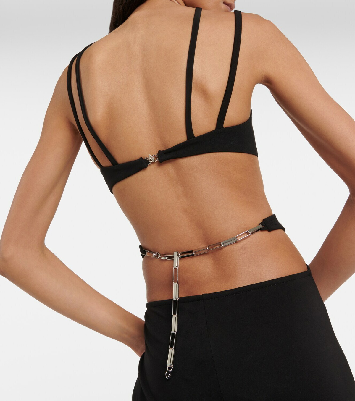 The Attico Crossed straps bra