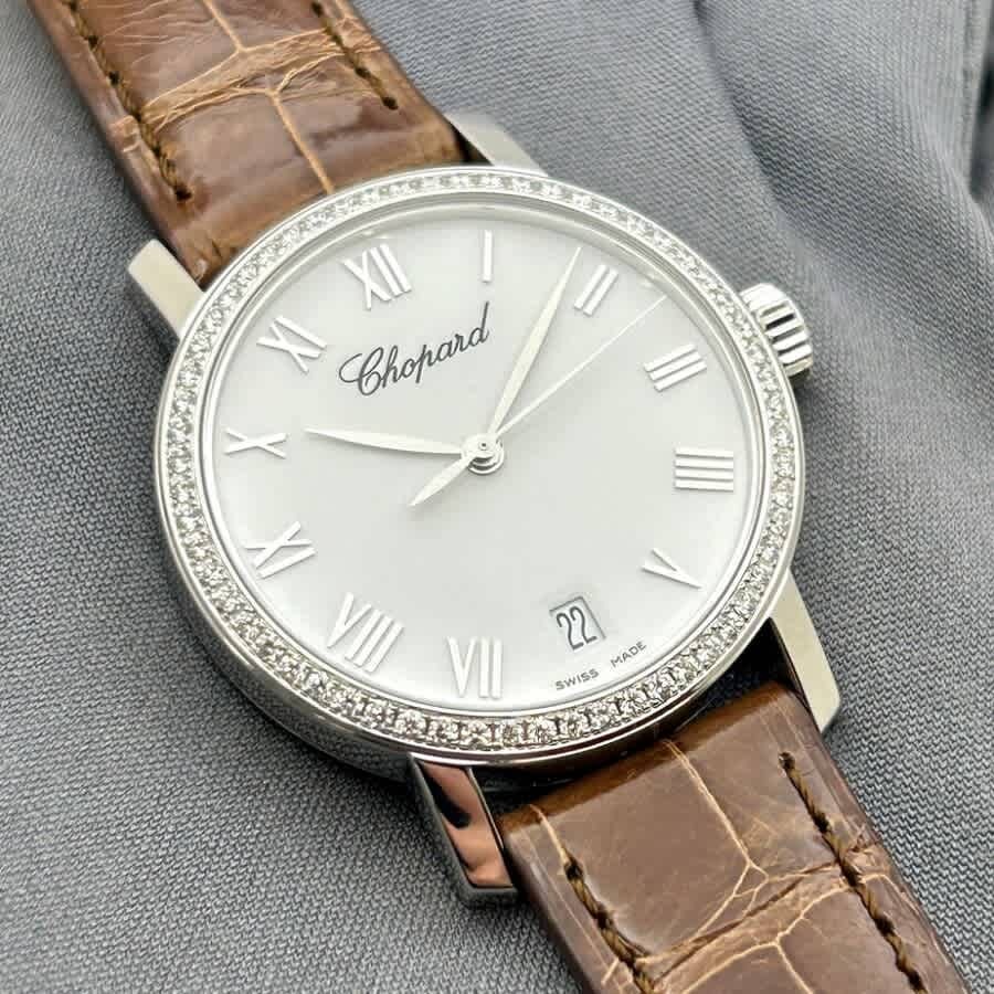 Chopard Classic White Dial 18 Carat White Gold Mens Watch 134200-1002