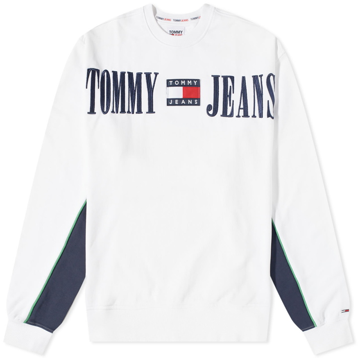 Photo: Tommy Jeans Men's Archive Logo Crew Sweat in White