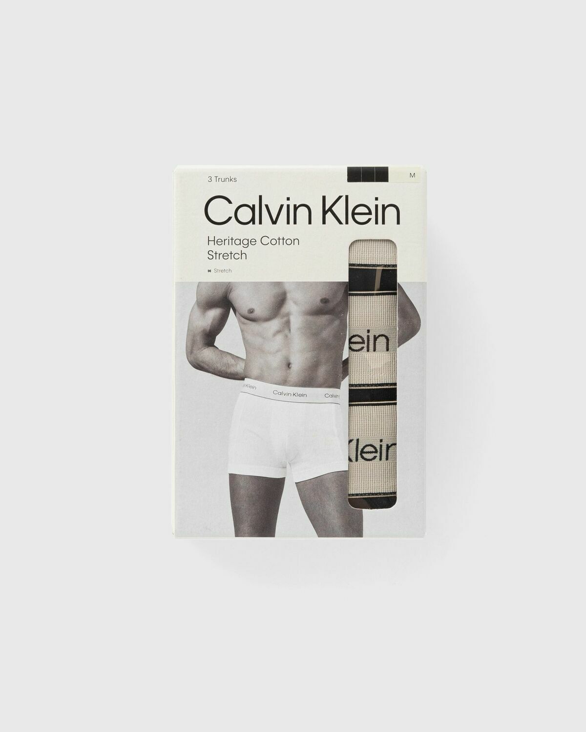 Calvin Klein Underwear Heritage Cotton Stretch 3 Trunks Black Mens Sleep- & Loungewear