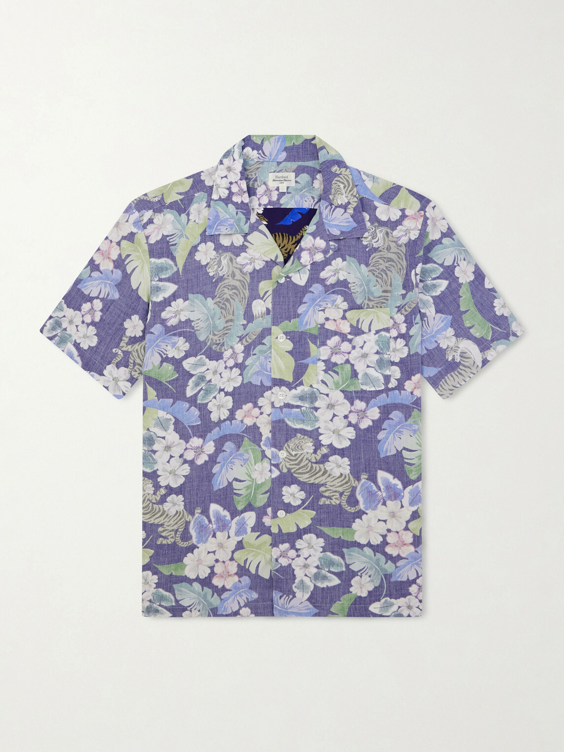 Hartford - New Palmito Printed Woven Shirt - Blue