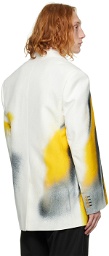 Alexander McQueen Yellow & White Graphic Blazer