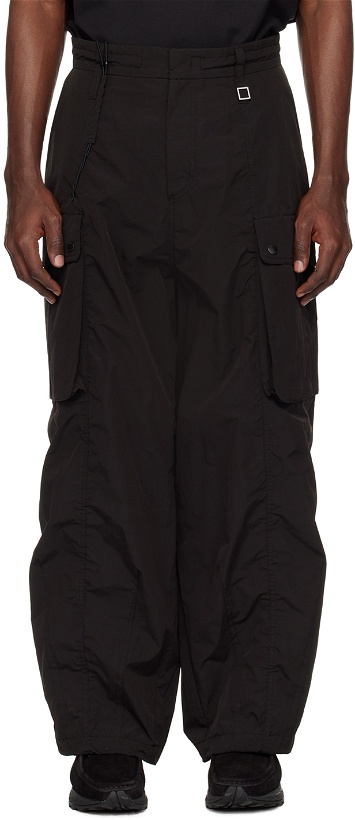 Photo: Wooyoungmi Black Curved Cargo Pants