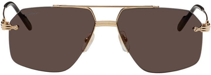 Photo: Cartier Gold Aviator Sunglasses