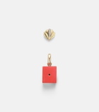 Yvonne Léon Coquillage and Le Cubo 9kt gold single earring and pendant set with diamonds