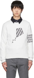 Thom Browne White 4-Bar Kite Icon Sweater