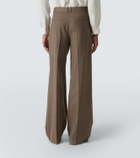 Saint Laurent Pleated wool wide-leg pants