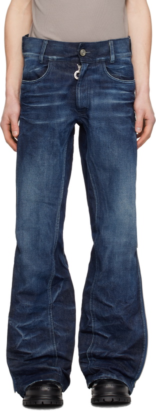 Photo: Charlie Constantinou Blue Adjustable Fit Zip Jeans