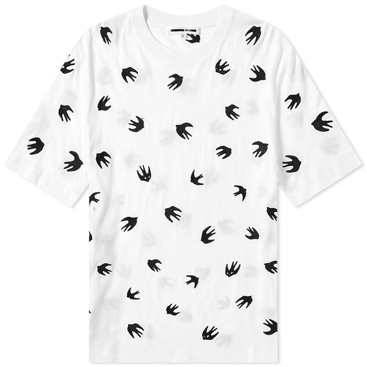 Photo: McQ by Alexander McQueen All Over Embroidered Swallow Tee