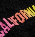 The Elder Statesman - California Republic Intarsia Cashmere Sweater - Black