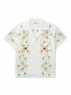 BODE - Buttercup Camp-Collar Embroidered Cotton-Voile Shirt - White