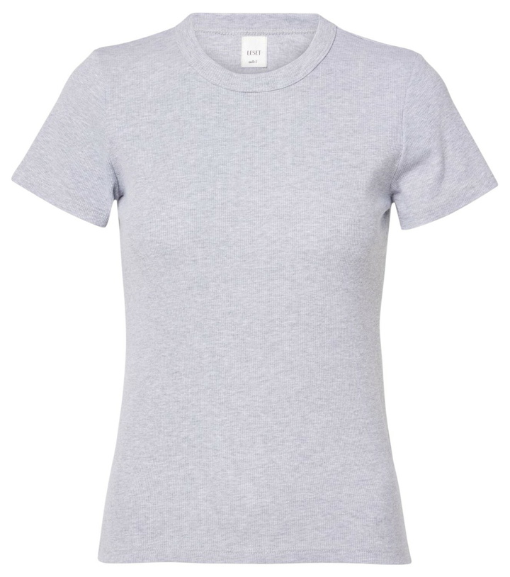 Photo: Leset Kelly cropped cotton jersey T-shirt
